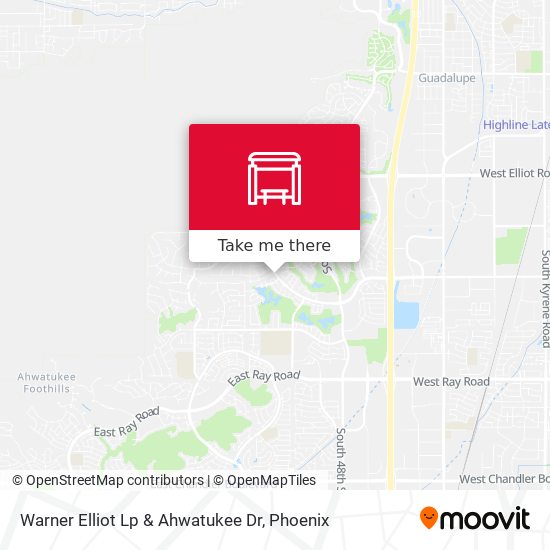 Warner Elliot Lp & Ahwatukee Dr map