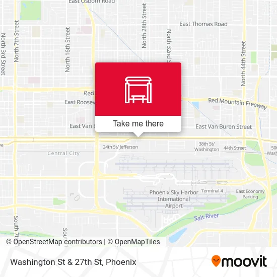 Washington St & 27th St map