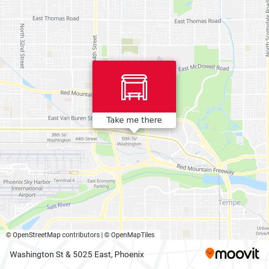 Washington St & 5025 East map