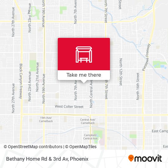 Mapa de Bethany Home Rd & 3rd Av