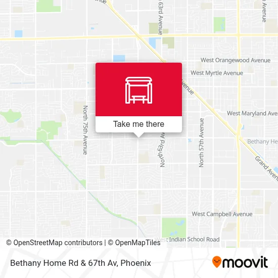 Bethany Home Rd & 67th Av map
