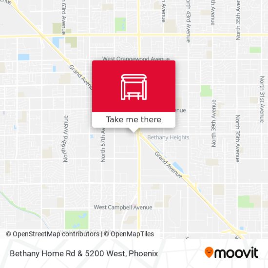 Bethany Home Rd & 5200 West map