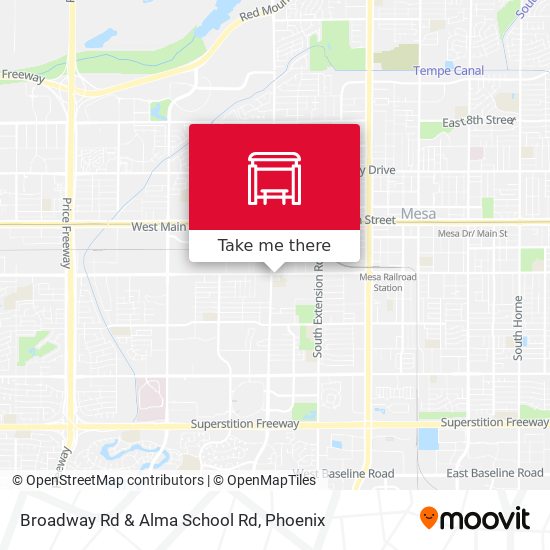 Mapa de Broadway Rd & Alma School Rd