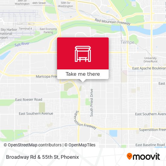 Broadway Rd & 55th St map