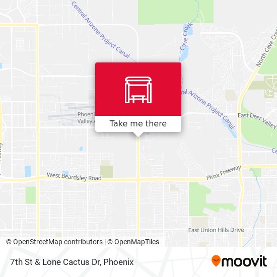 7th St & Lone Cactus Dr map