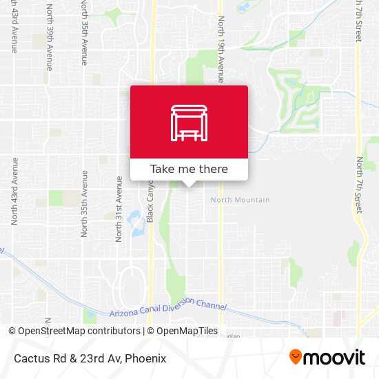 Cactus Rd & 23rd Av map