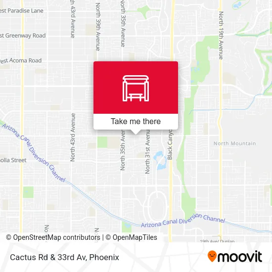 Cactus Rd & 33rd Av map