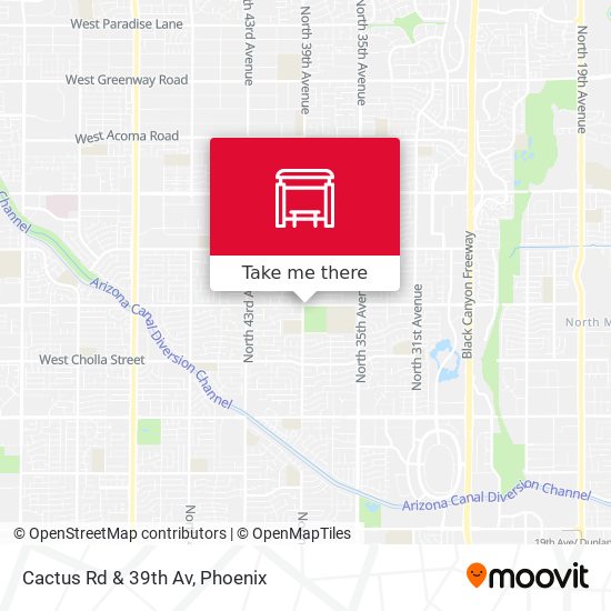 Mapa de Cactus Rd & 39th Av