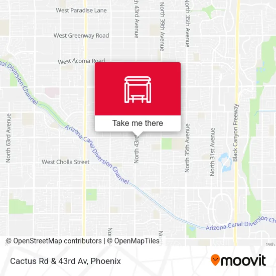 Mapa de Cactus Rd & 43rd Av