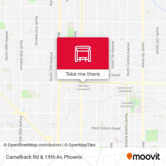 Camelback Rd & 19th Av map