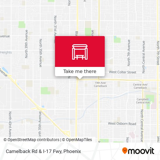 Camelback Rd & I-17 Fwy map