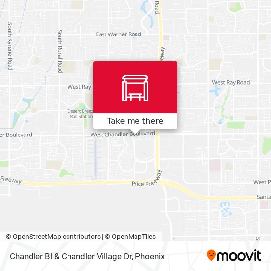 Chandler Bl & Chandler Village Dr map