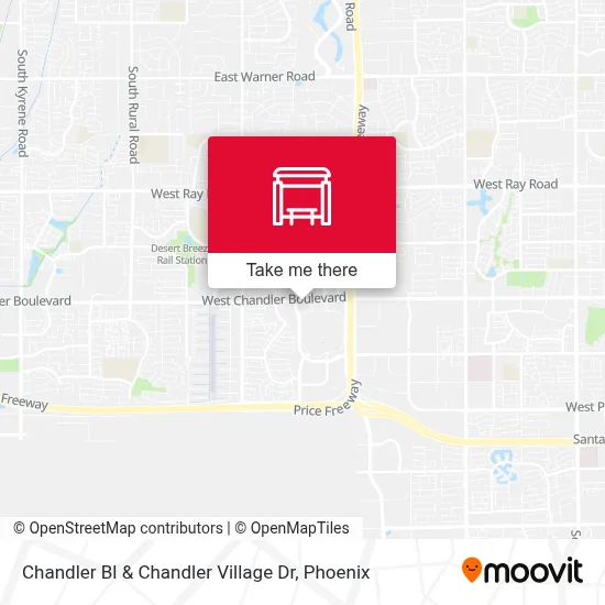 Chandler Bl & Chandler Village Dr map