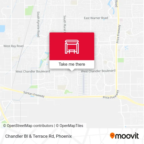 Chandler Bl & Terrace Rd map