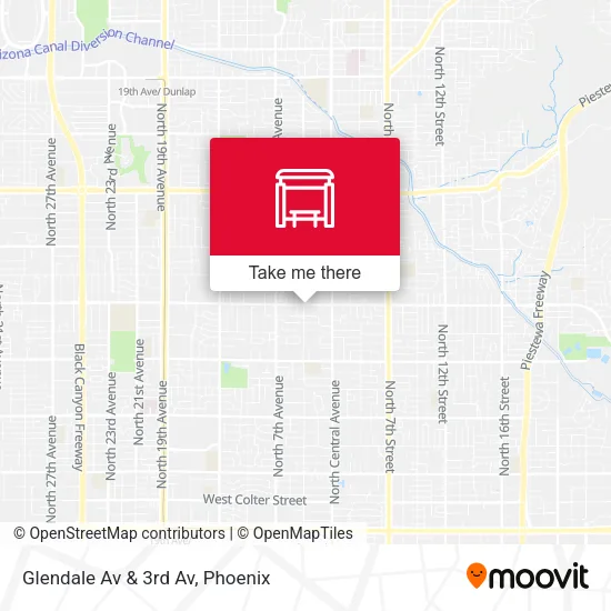 Glendale Av & 3rd Av map
