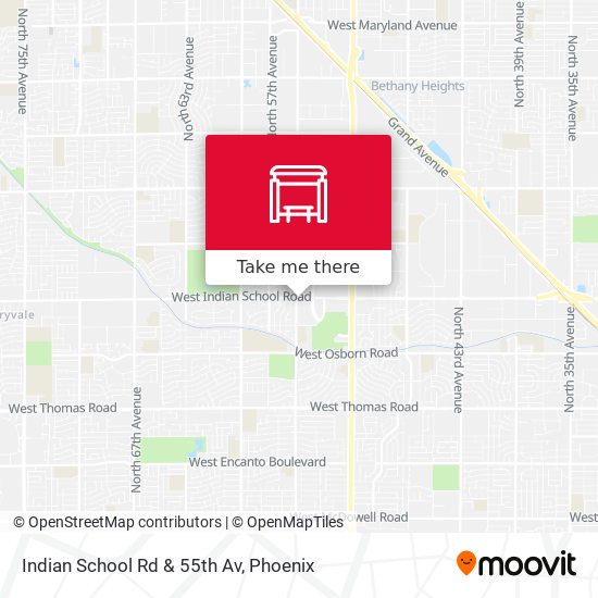 Indian School Rd & 55th Av map