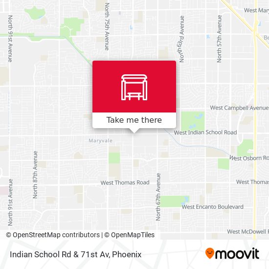 Indian School Rd & 71st Av map