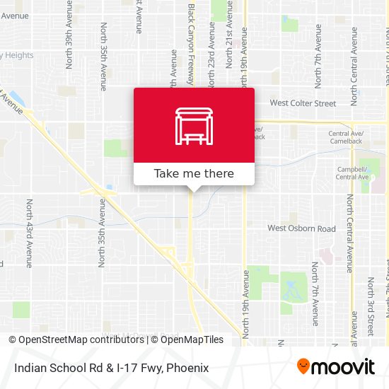 Mapa de Indian School Rd & I-17 Fwy