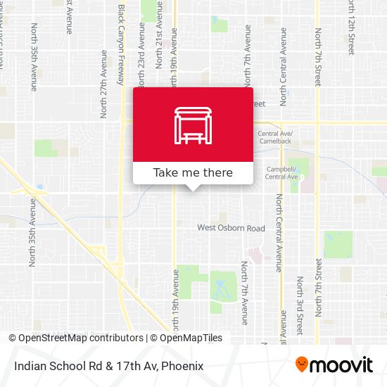 Indian School Rd & 17th Av map