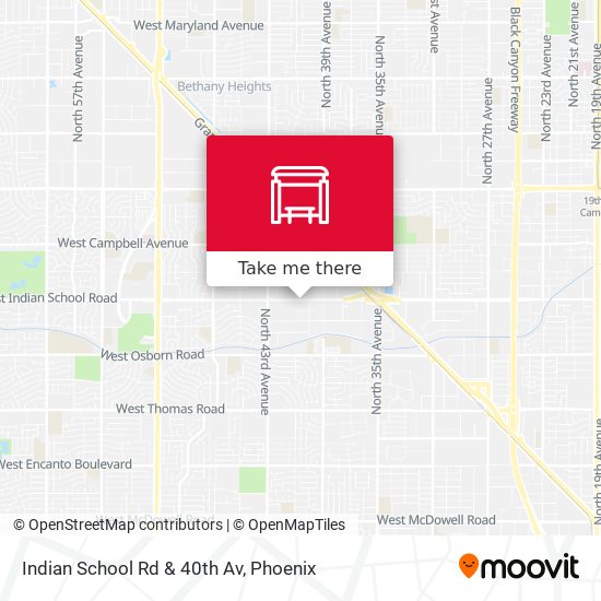 Indian School Rd & 40th Av map