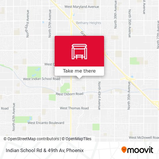 Indian School Rd & 49th Av map