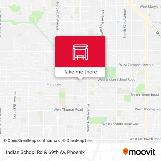 Mapa de Indian School Rd & 69th Av