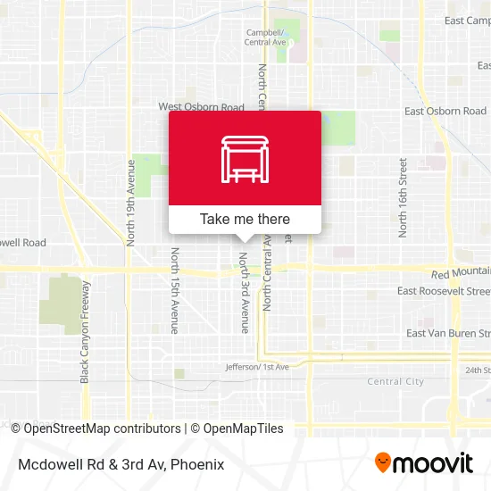 Mcdowell Rd & 3rd Av map