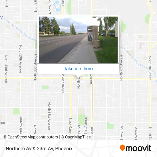 Northern Av & 23rd Av map