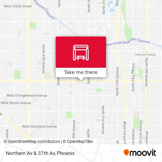 Mapa de Northern Av & 37th Av