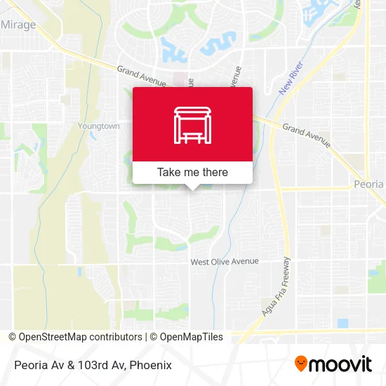 Peoria Av & 103rd Av map