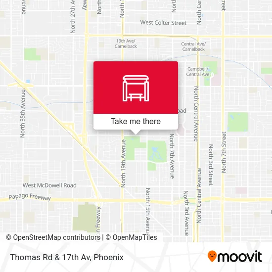 Thomas Rd & 17th Av map