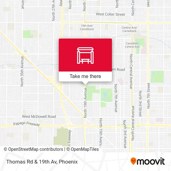 Thomas Rd & 19th Av map