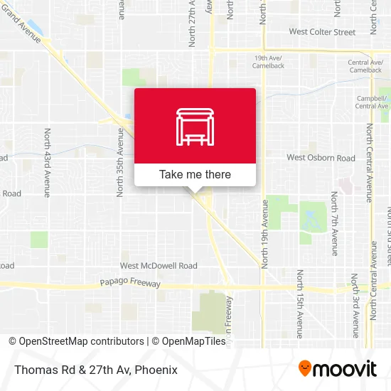 Thomas Rd & 27th Av map