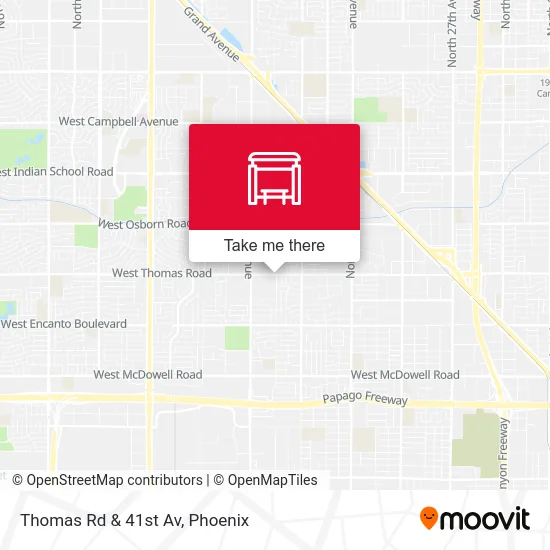 Thomas Rd & 41st Av map