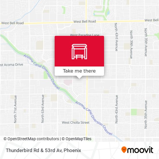 Thunderbird Rd & 53rd Av map