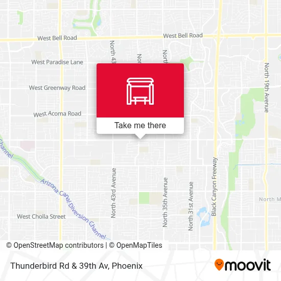 Thunderbird Rd & 39th Av map