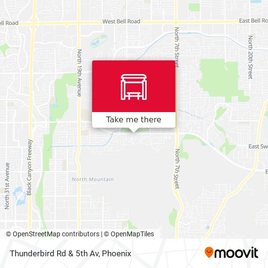 Thunderbird Rd & 5th Av map