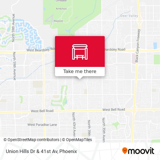 Union Hills Dr & 41st Av map