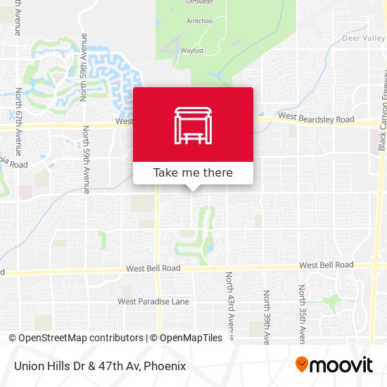 Mapa de Union Hills Dr & 47th Av
