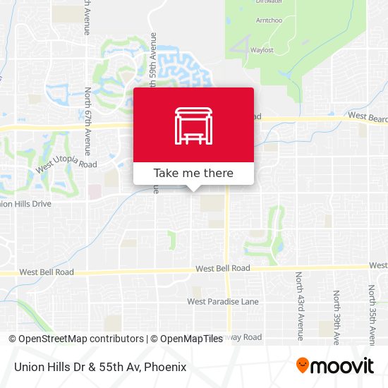 Union Hills Dr & 55th Av map