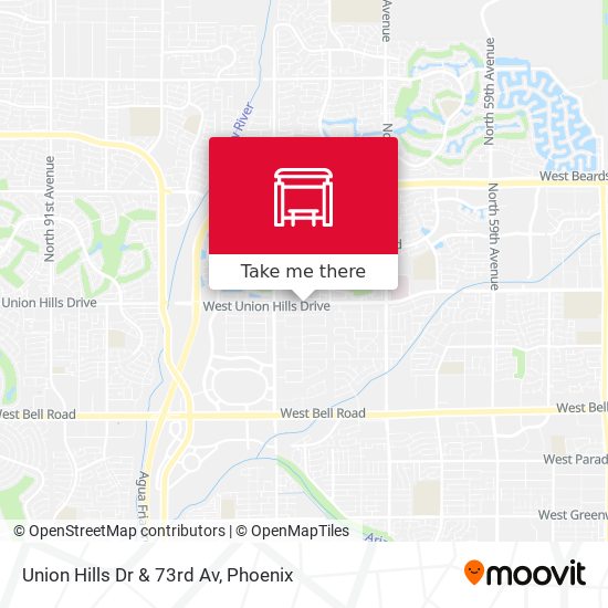 Union Hills Dr & 73rd Av map