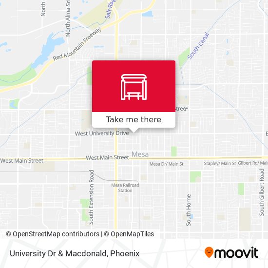 University Dr & Macdonald map