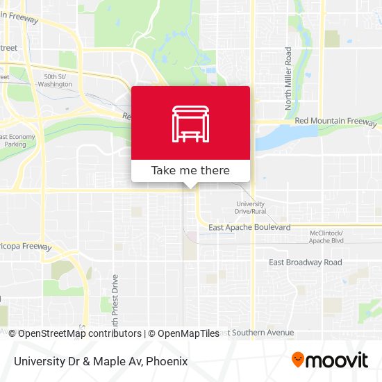 Mapa de University Dr & Maple Av