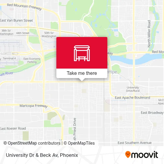 University Dr & Beck Av map