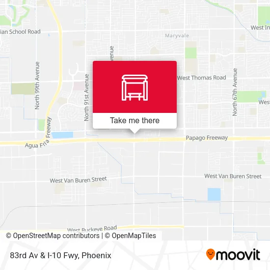 83rd Av & I-10 Fwy map