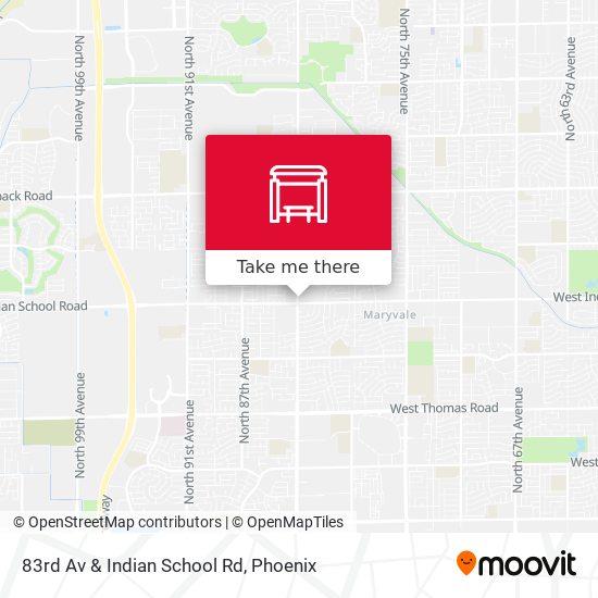 83rd Av & Indian School Rd map