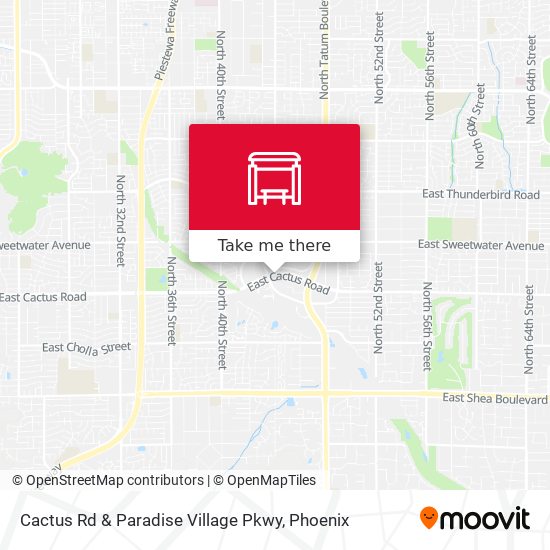 Cactus Rd & Paradise Village Pkwy map