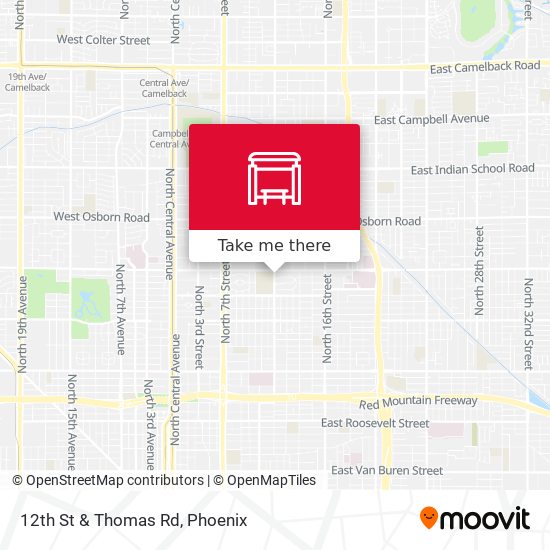 12th St & Thomas Rd map