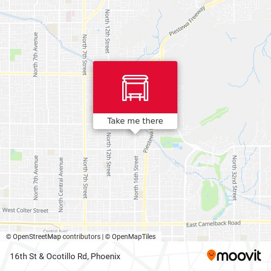 16th St & Ocotillo Rd map