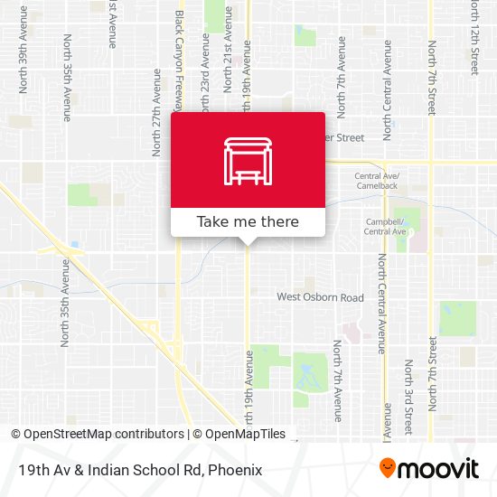 19th Av & Indian School Rd map